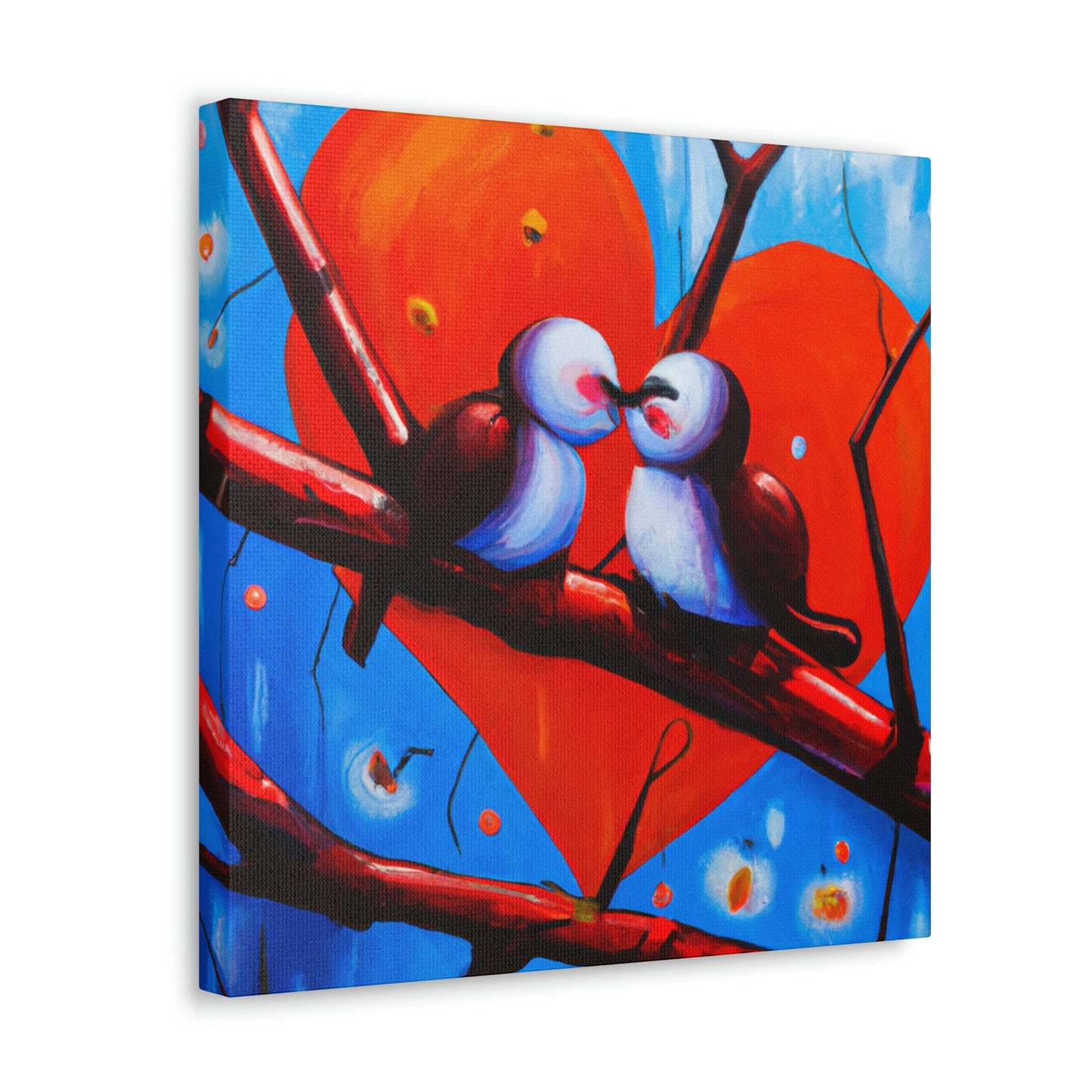 Love Birds in Bloom - Canvas