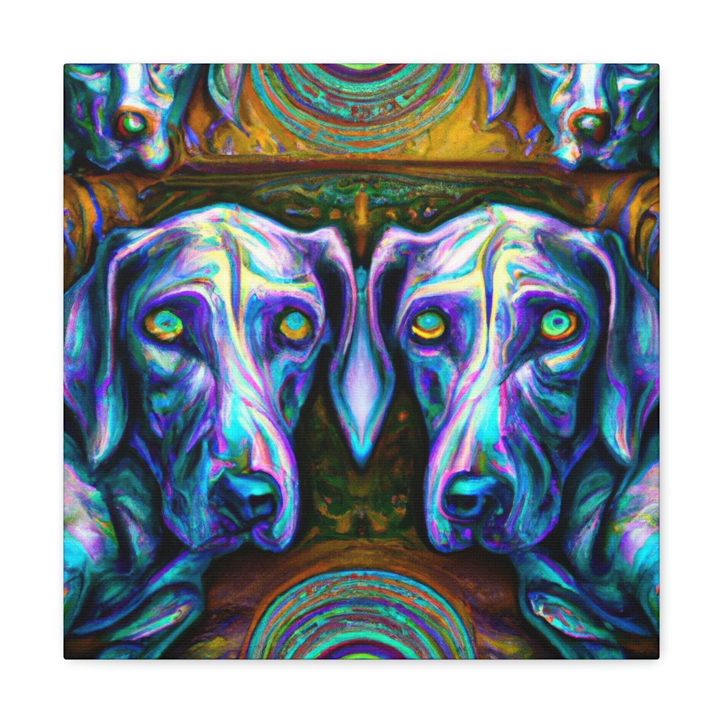 "Weimaraner in Moonlight" - Canvas