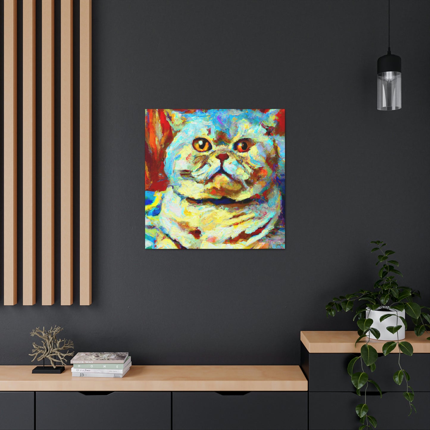 "Feline Loneliness Expressionism" - Canvas