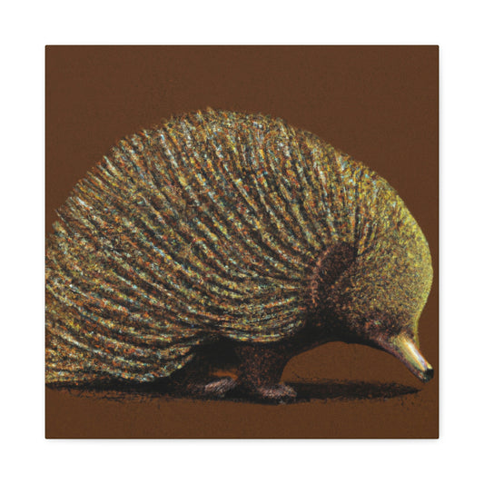 Echidna in Pointillism - Canvas