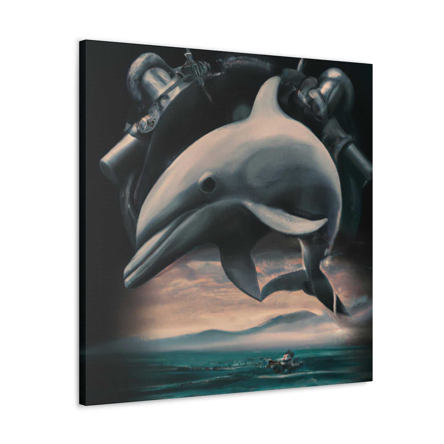 Dolphin's Clockwork Dream - Canvas