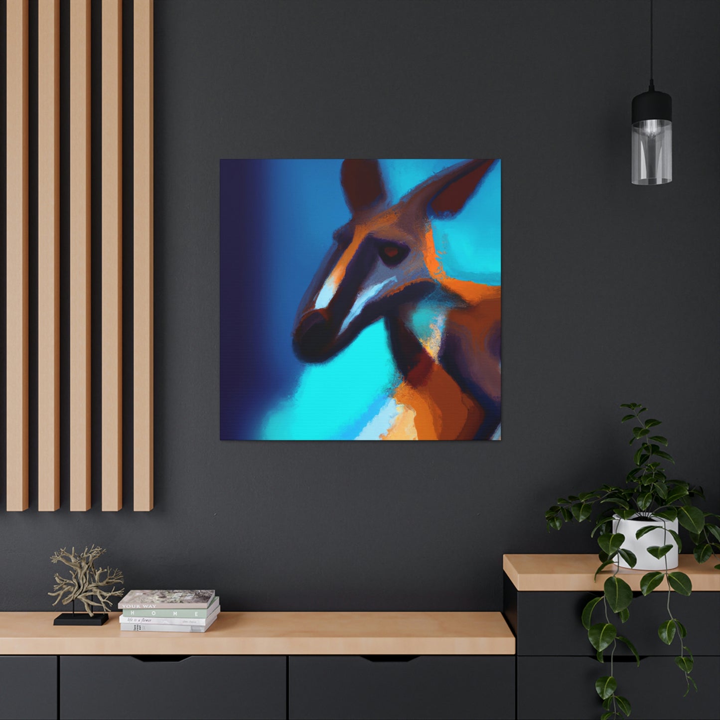 Kangaroo in Abstract - Canvas