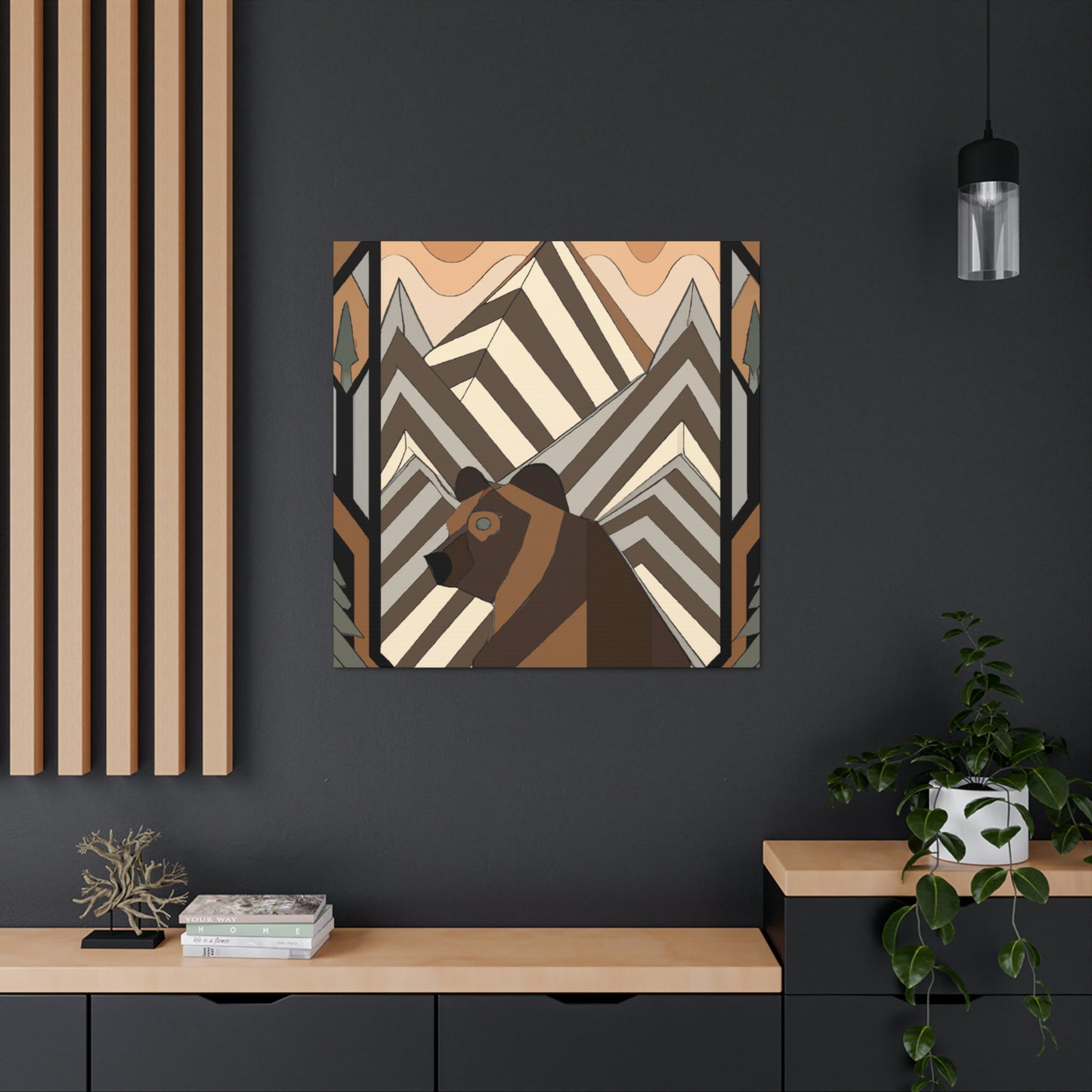 "Dancing Bear: Deco". - Canvas