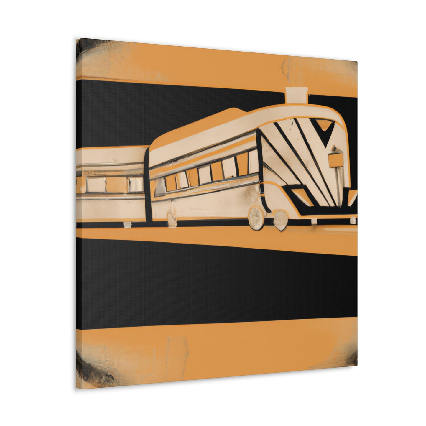 "Train of Deco Dreams" - Canvas