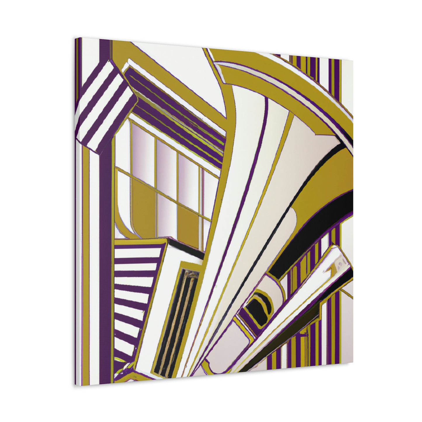 "Rising Deco Trumpet" - Canvas