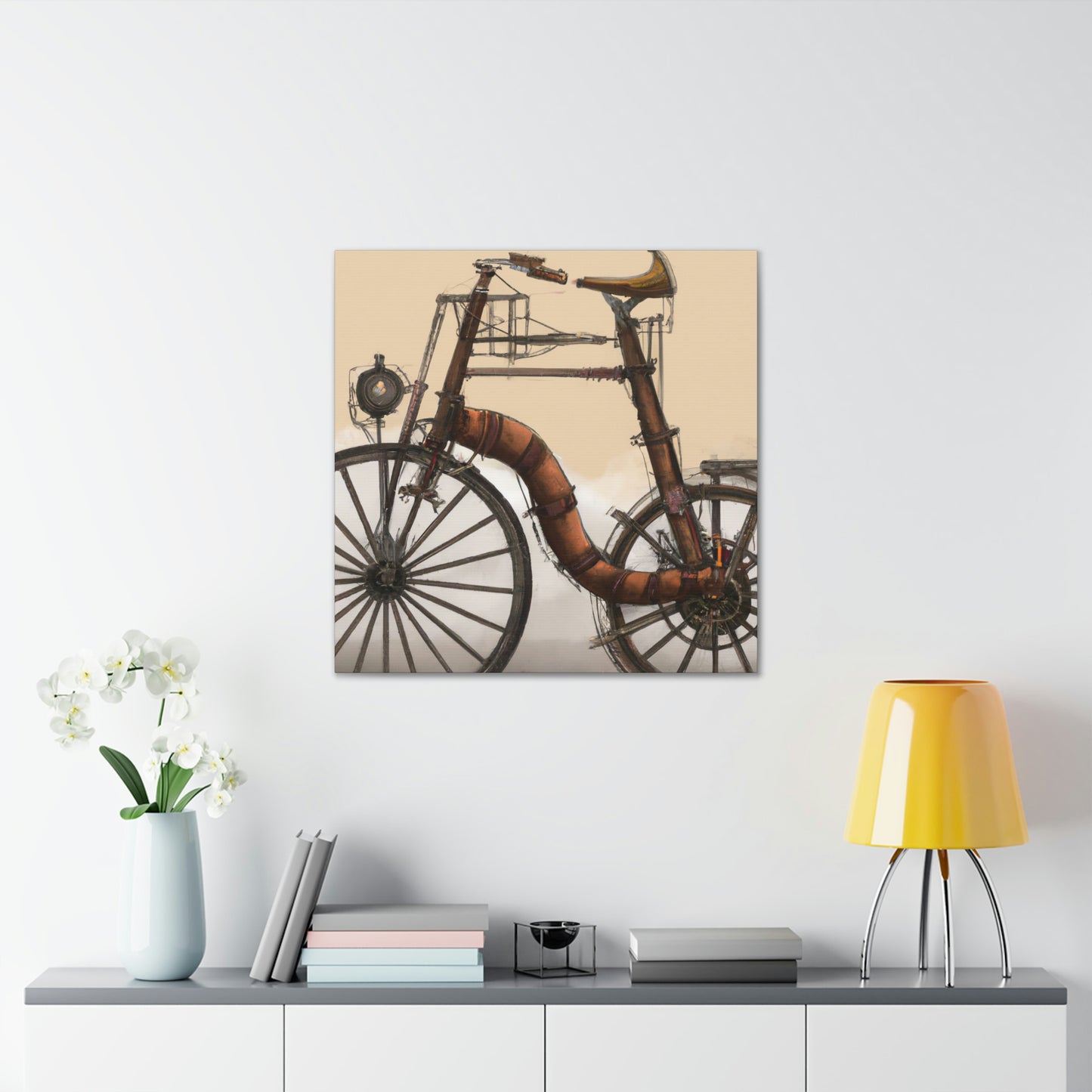 "The Clockwork Bicycle Ride" - Canvas