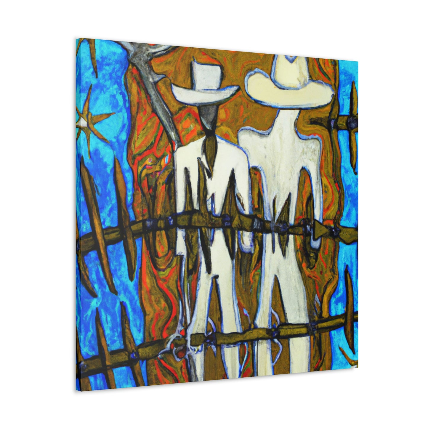 Barbed Wire Reflection - Canvas