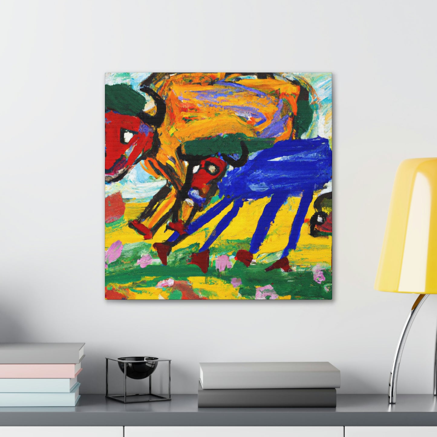 "Buffalo in Expressionism". - Canvas