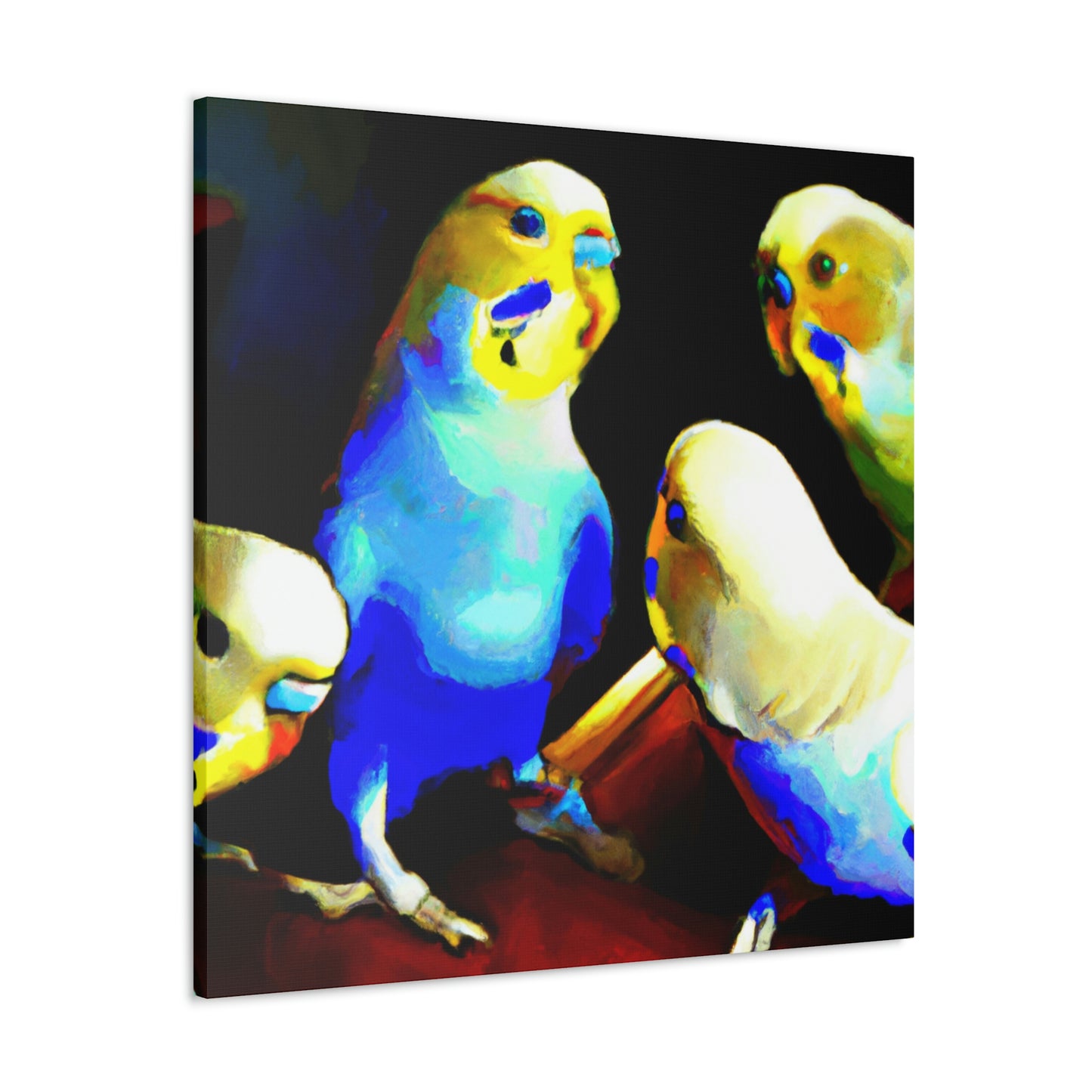 Parakeets in Deco - Canvas