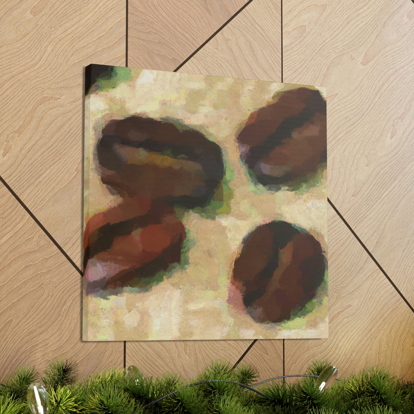 "Coffee Beans in Motion" - Canvas