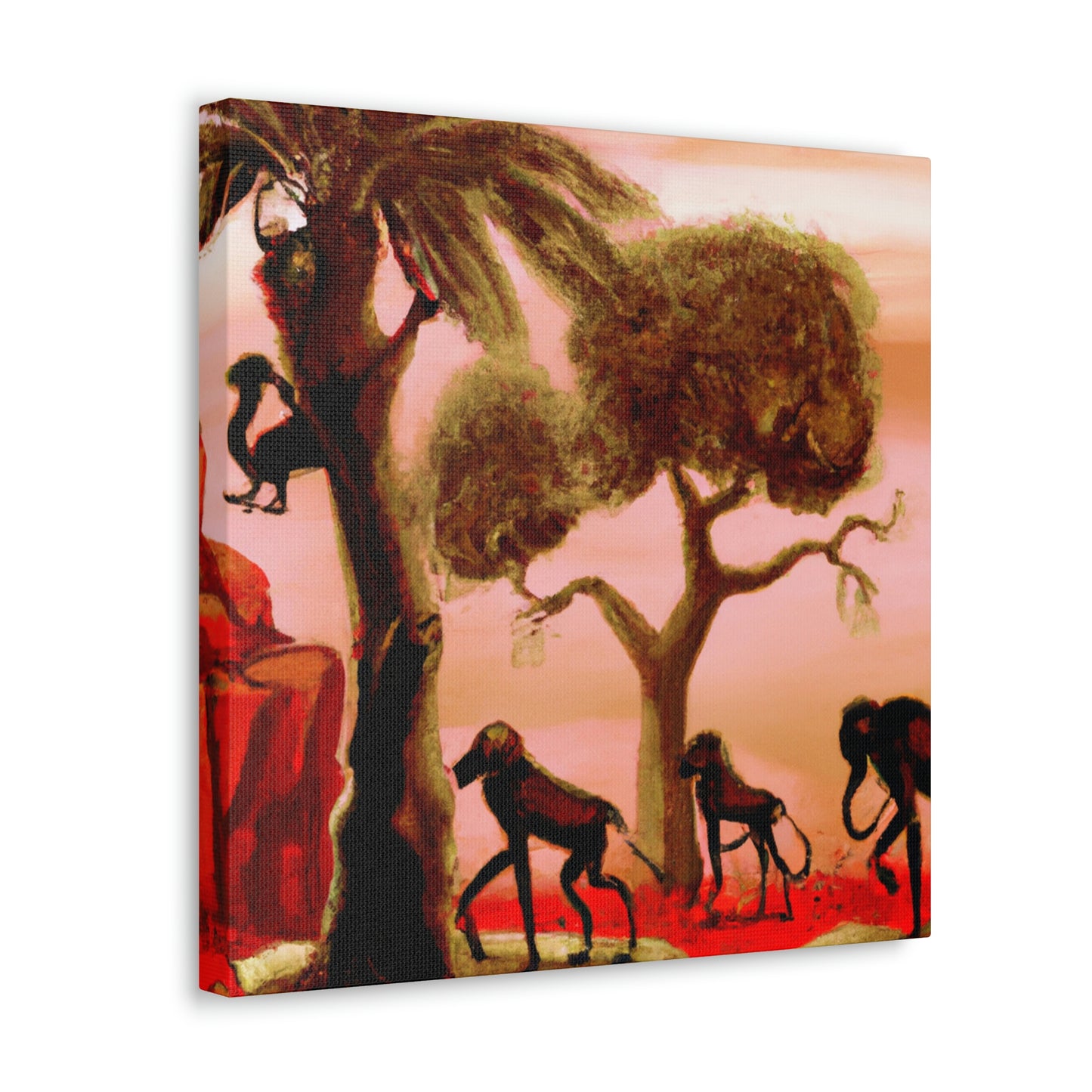 "Baboon Grandeur in Deco" - Canvas