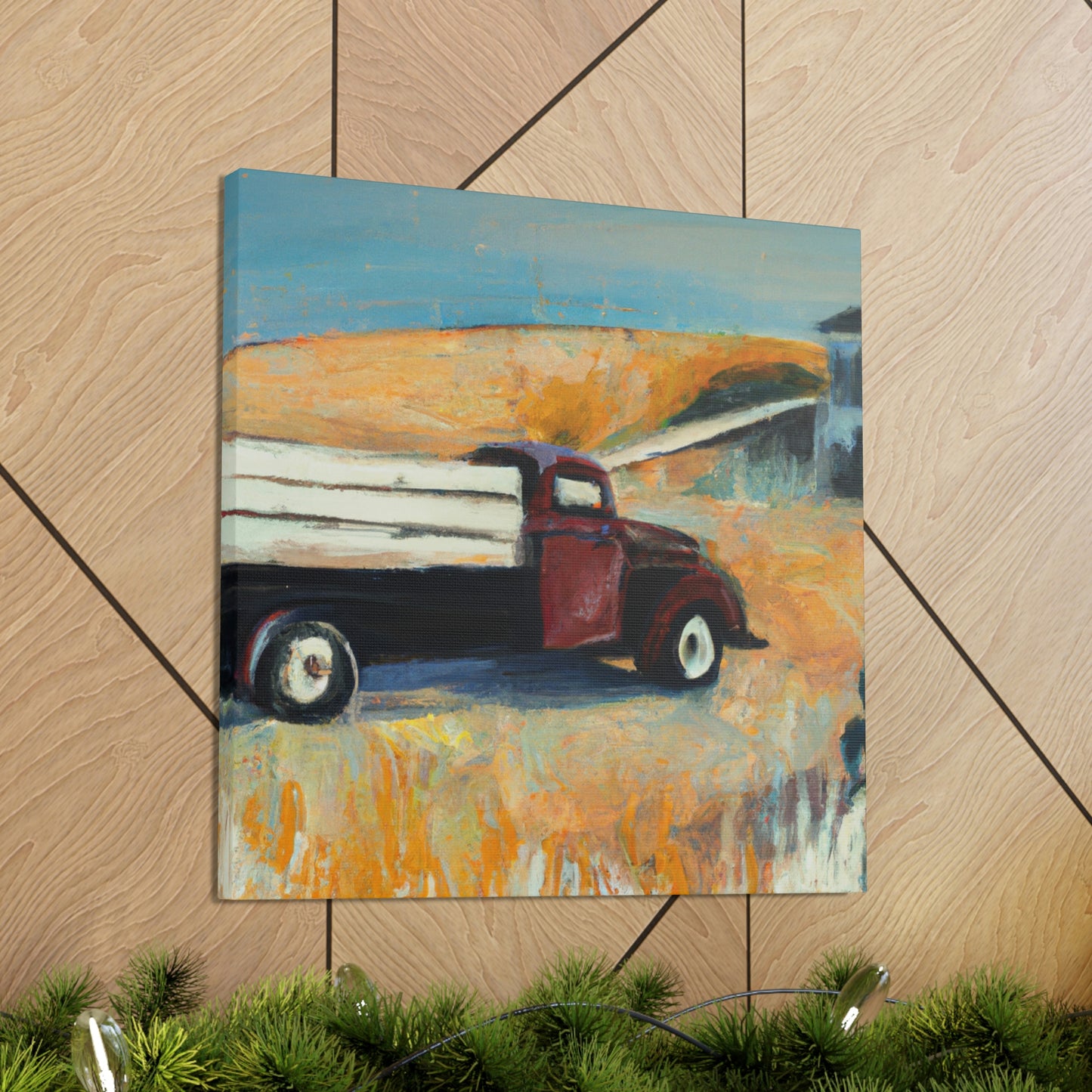 Old Pickup Truck Sunset - Canvas