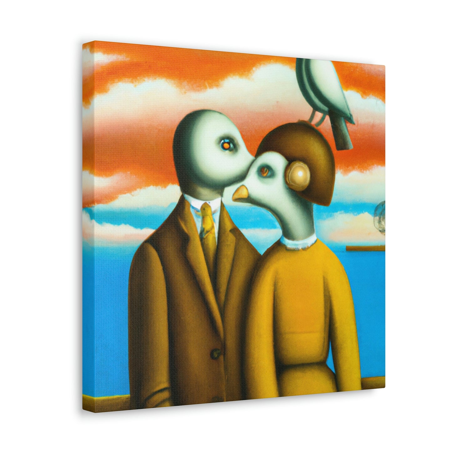 "Lovebirds in Surrealism - Canvas