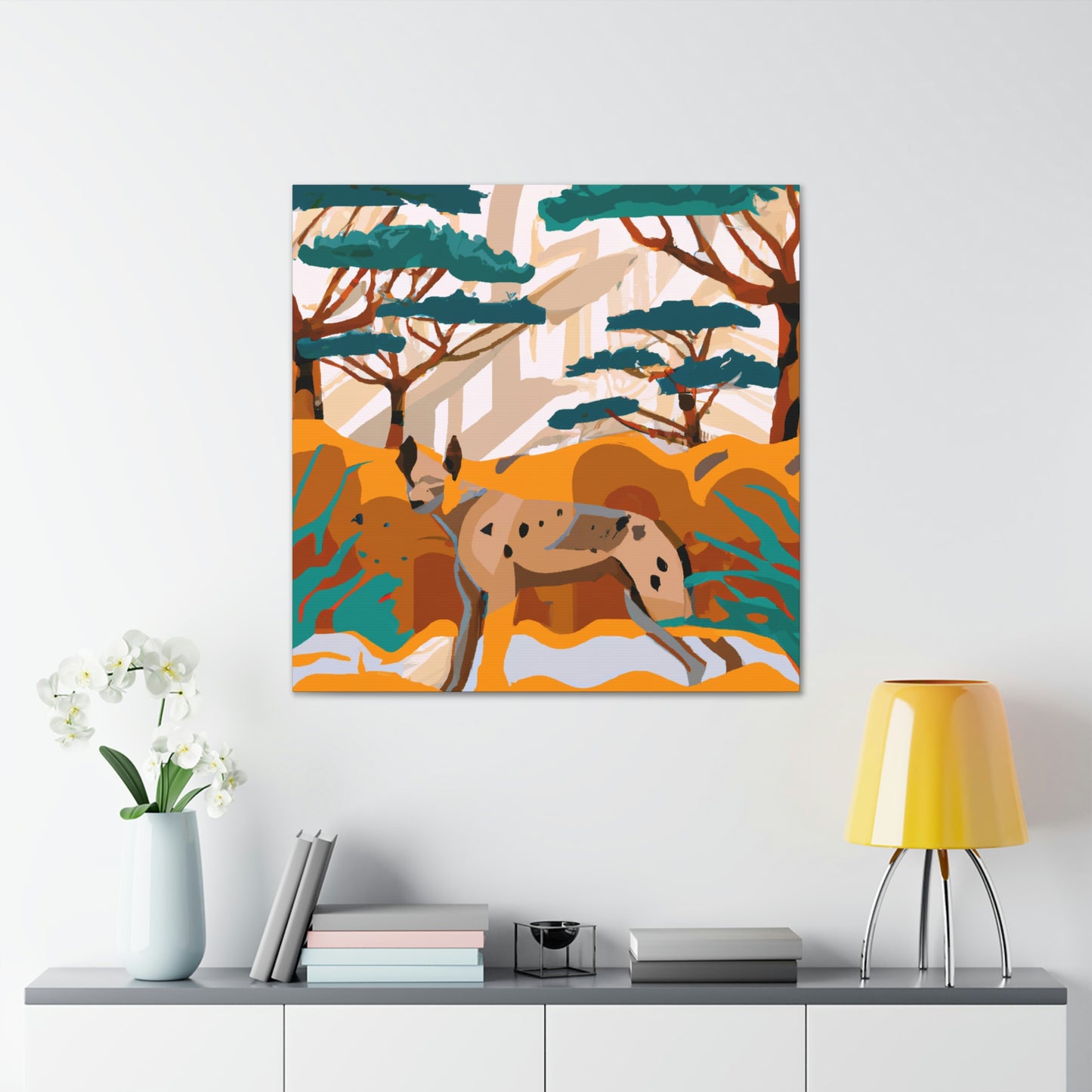 "Roaming Hyena Prowls". - Canvas