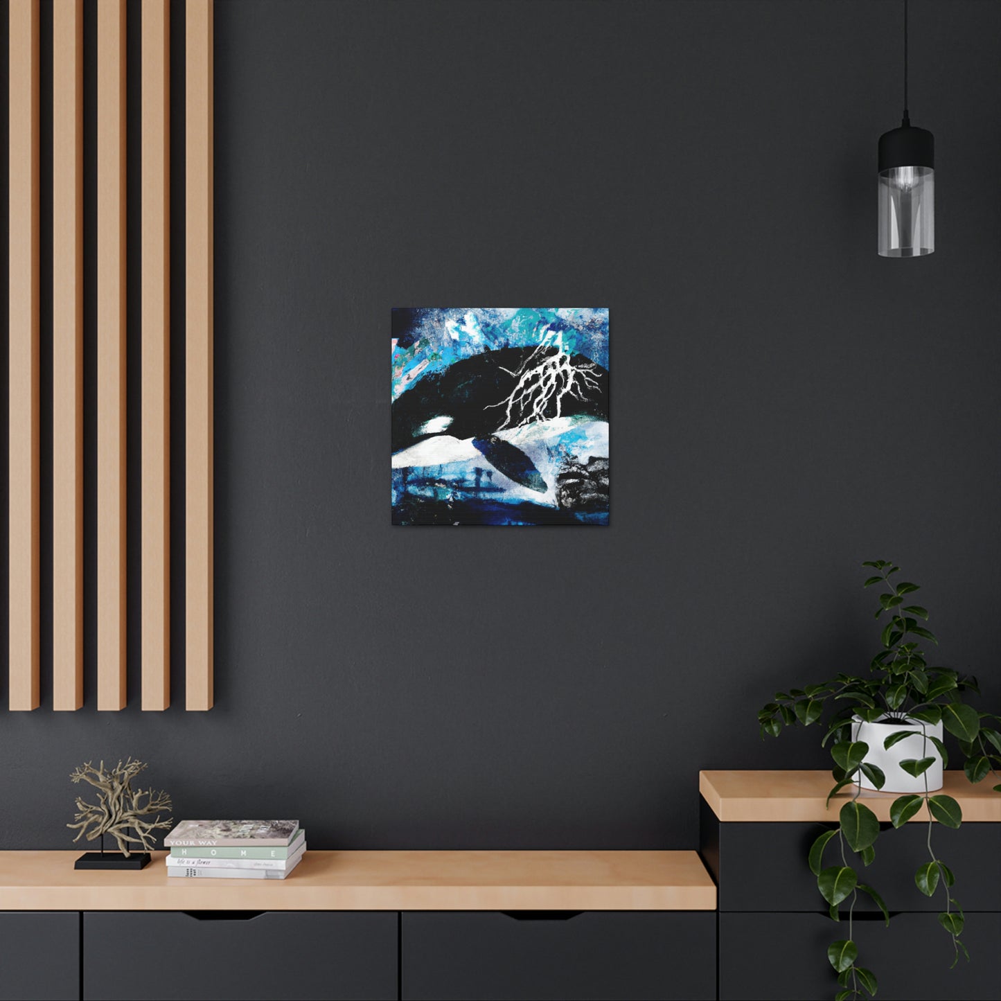 Whale in Abstract Form - Canvas