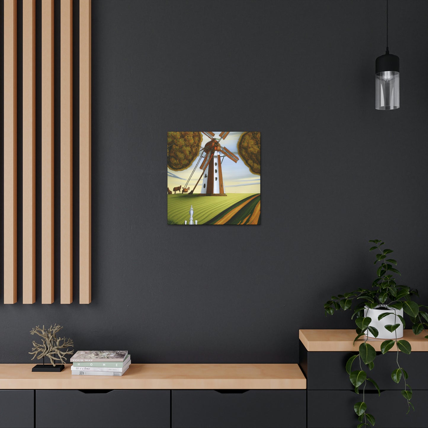 Windmill in Bloomtime - Canvas