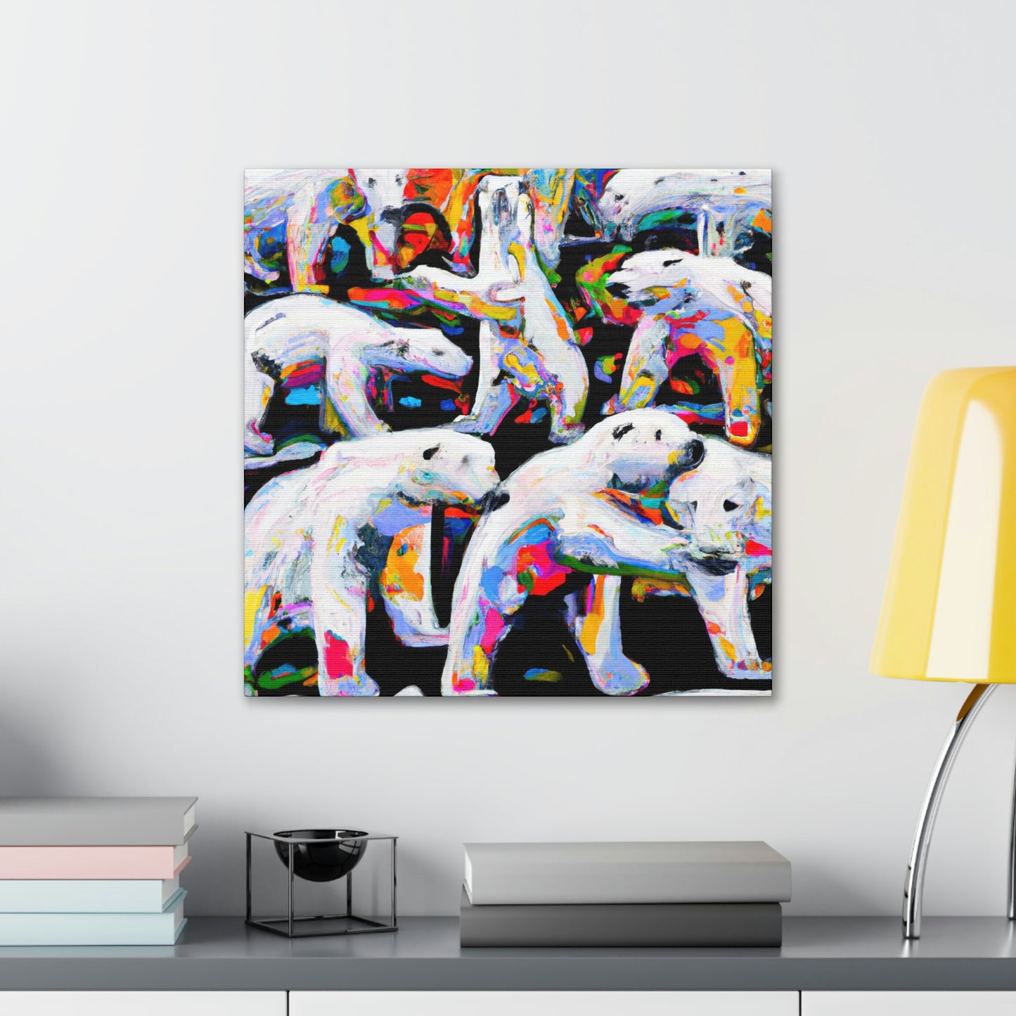 Polar Bears Snowdrifts - Canvas