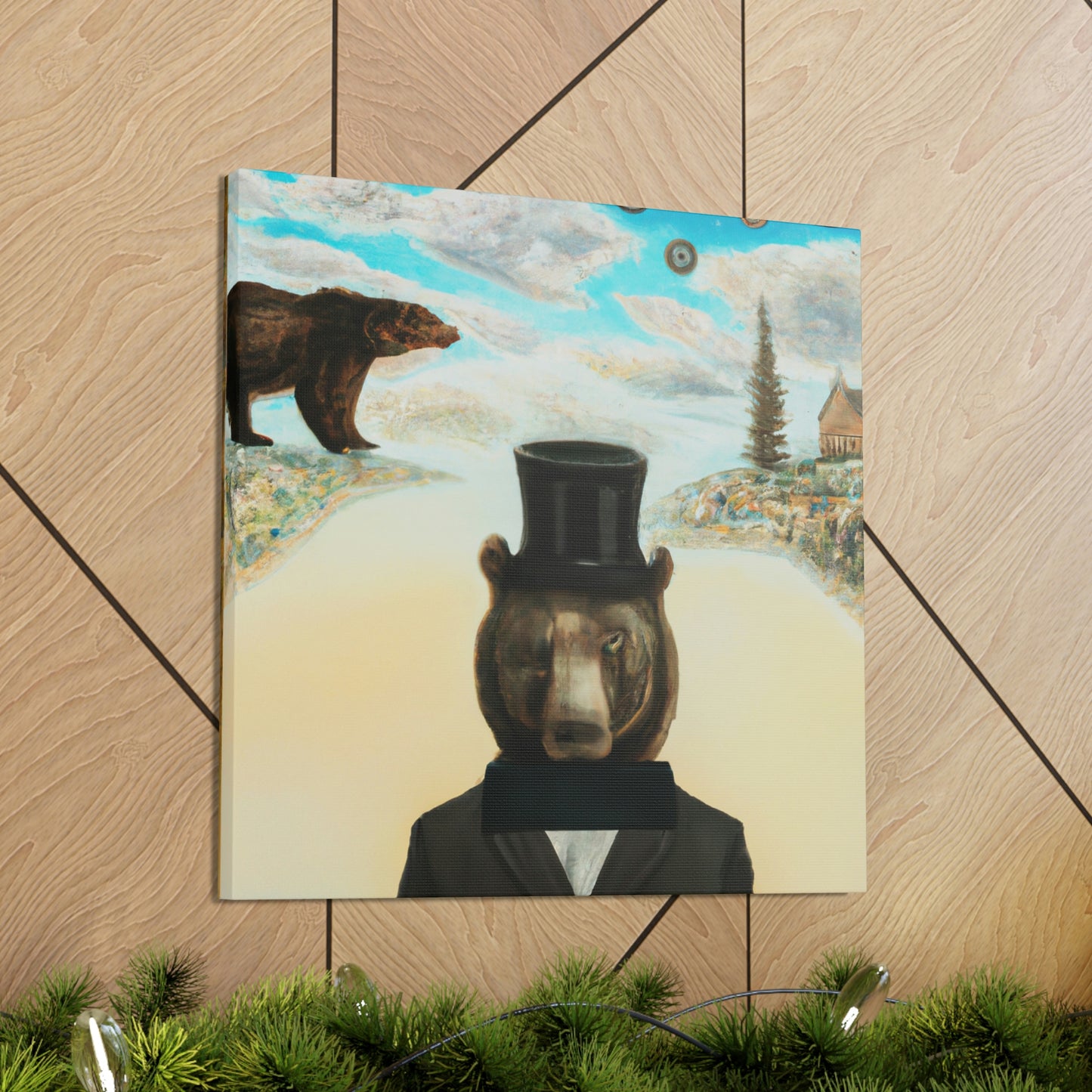 Steam Black Bear Portrait - Canvas