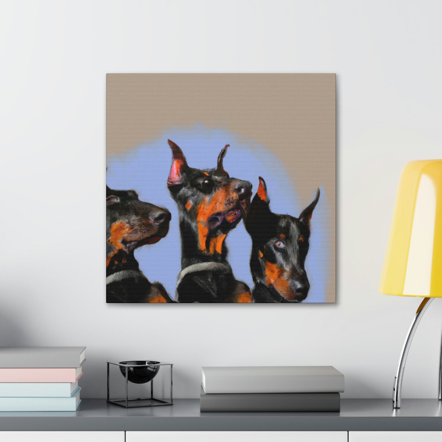 Doberman in Stillness - Canvas