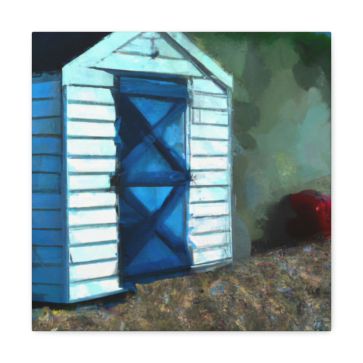 "Beach Hut at Sunrise" - Canvas