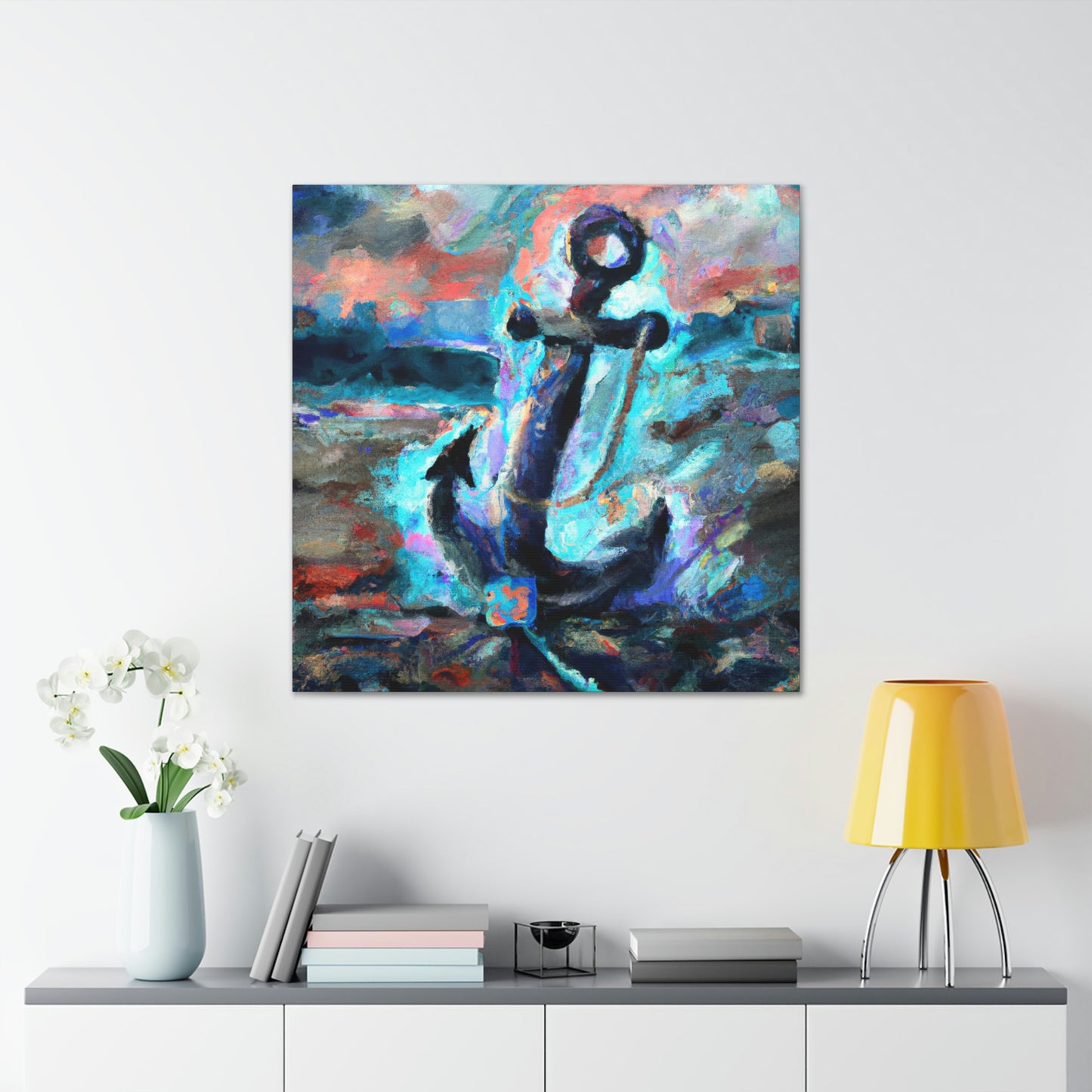 Anchor in Awoken Storm - Canvas