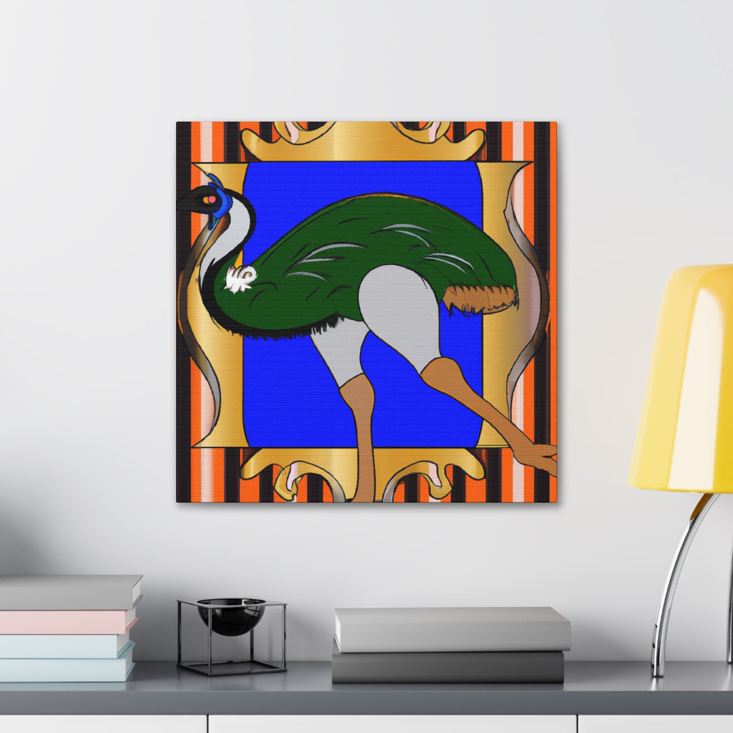 "Emu Grandeur in Deco" - Canvas