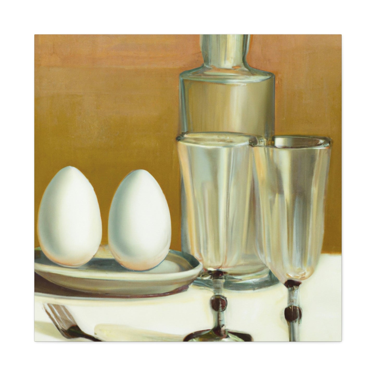 "Eggs in Art Deco". - Canvas