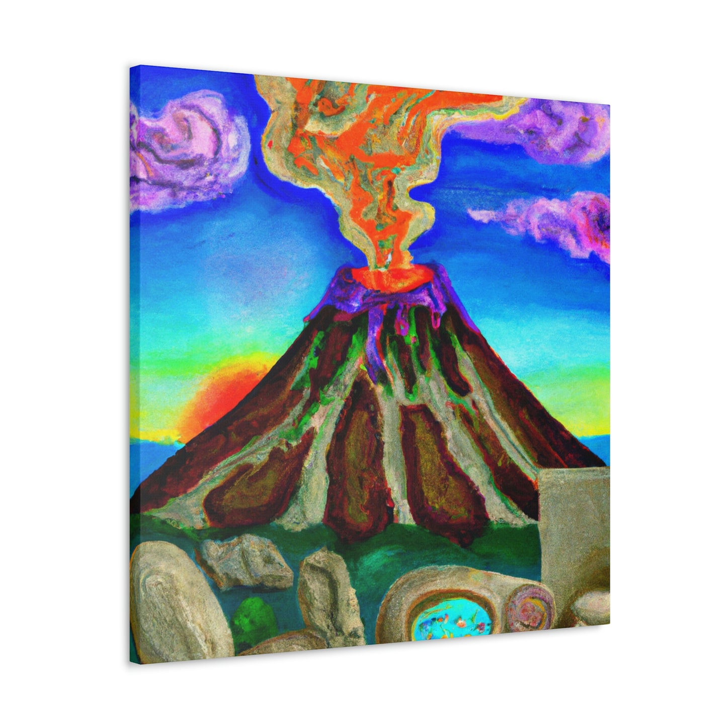 Volcano in the Clouds - Canvas