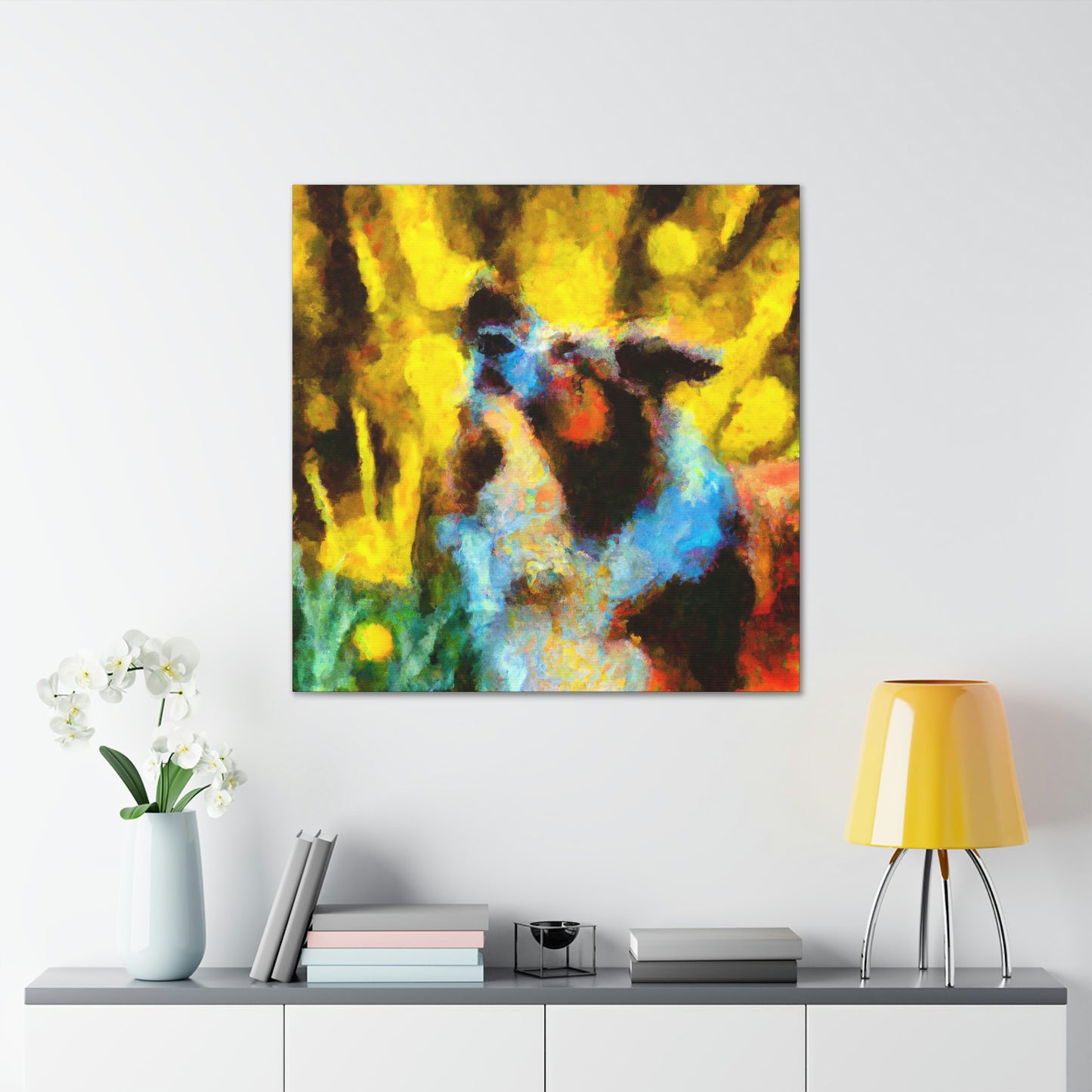 Impressionistic Border Collie - Canvas - Canvas