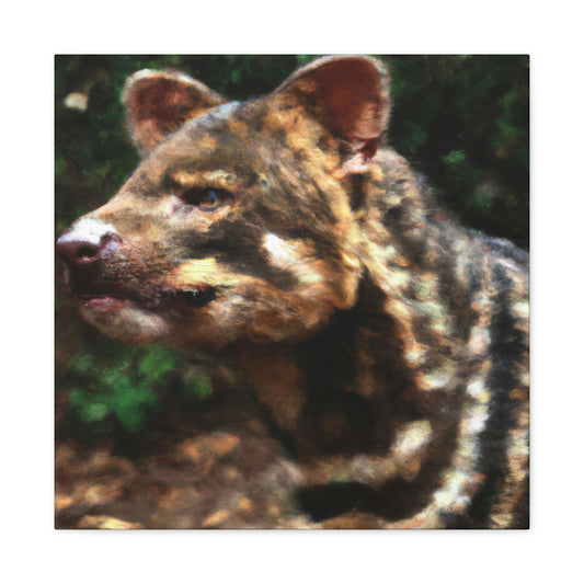 Tasmanian Tiger Pointillism - Canvas