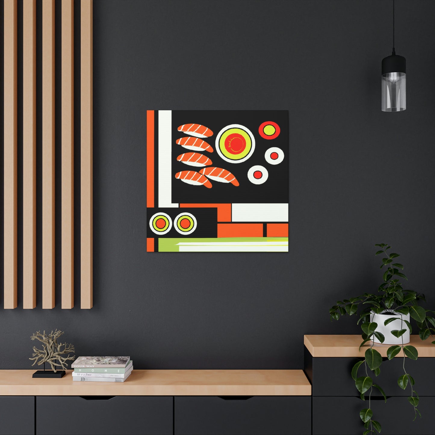 "Delicate Deco Sushi Art" - Canvas