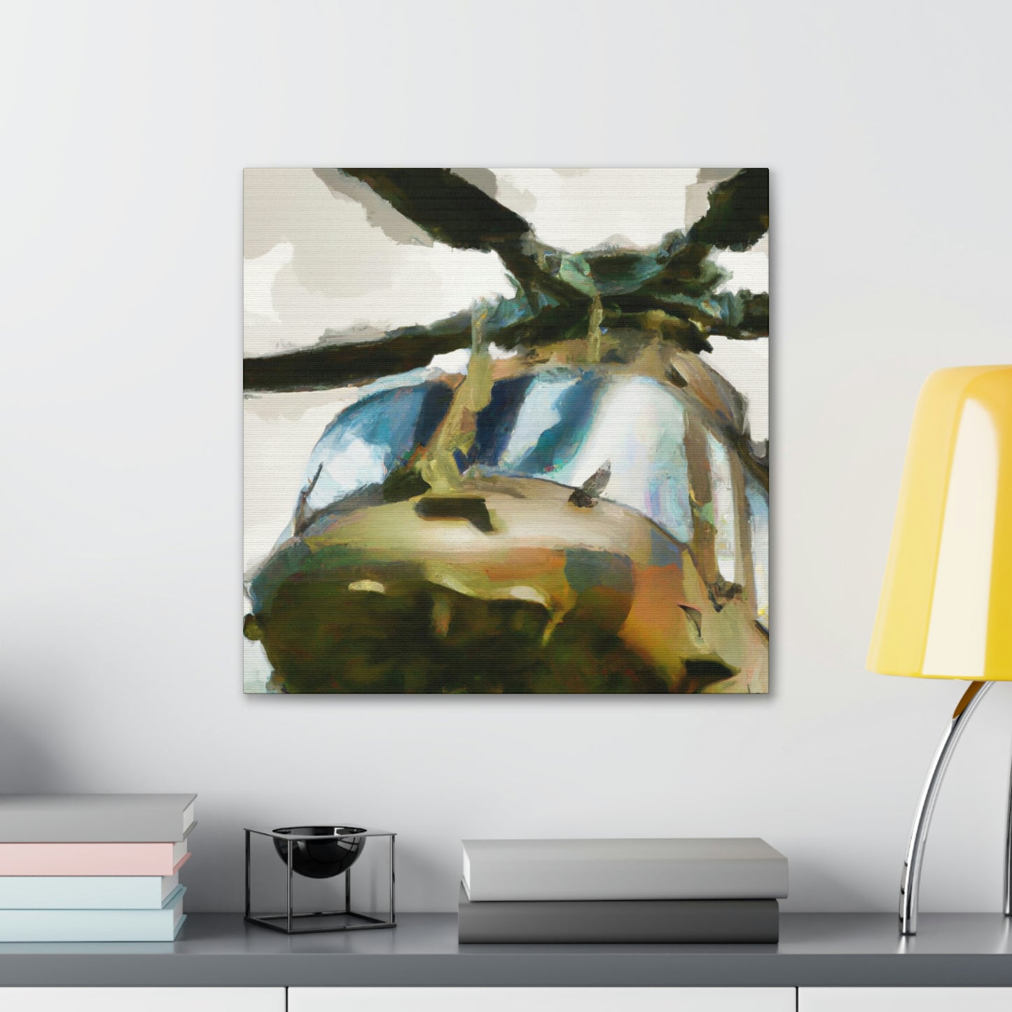 Helicopter in Flight - Canvas