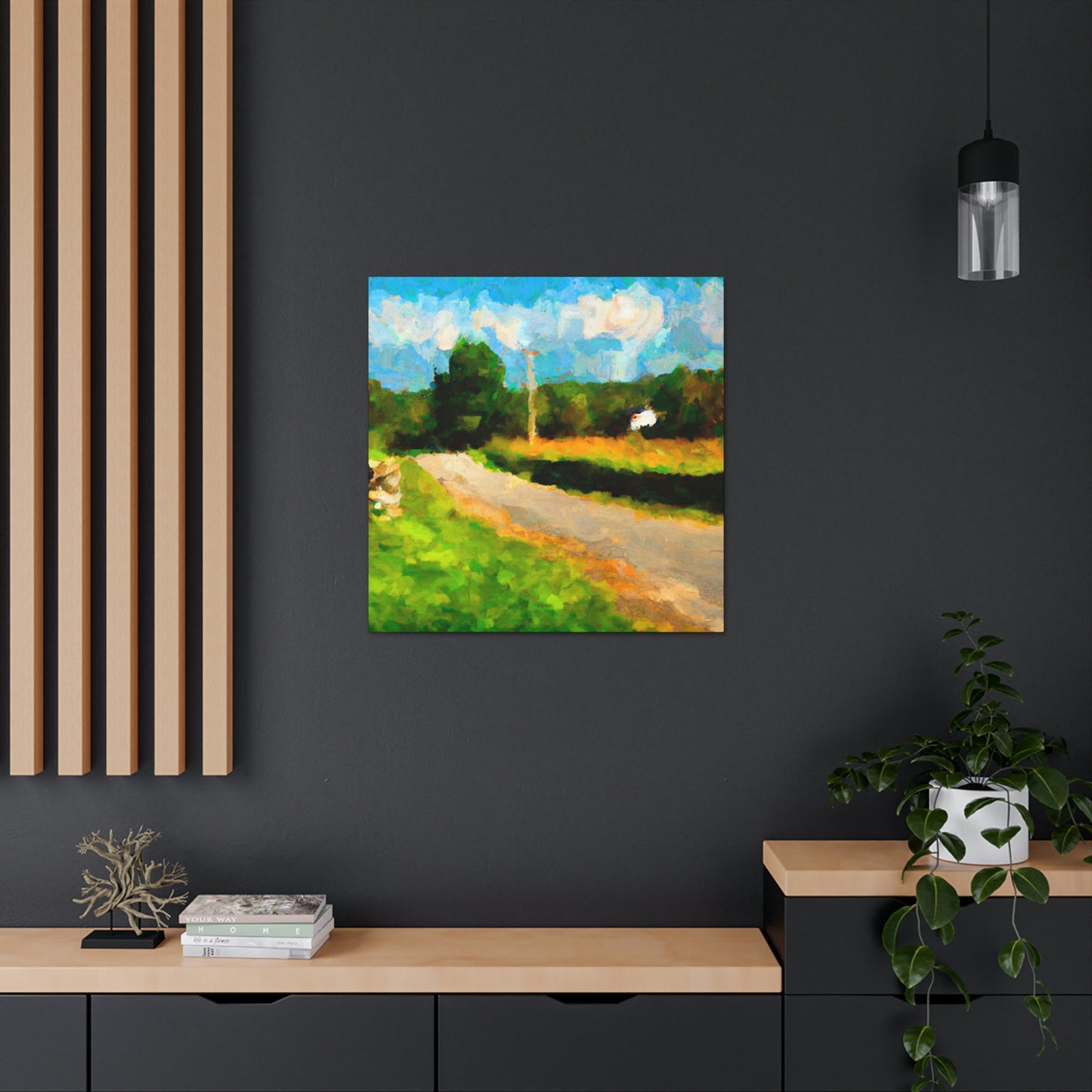 "Country Road Impressionism" - Canvas