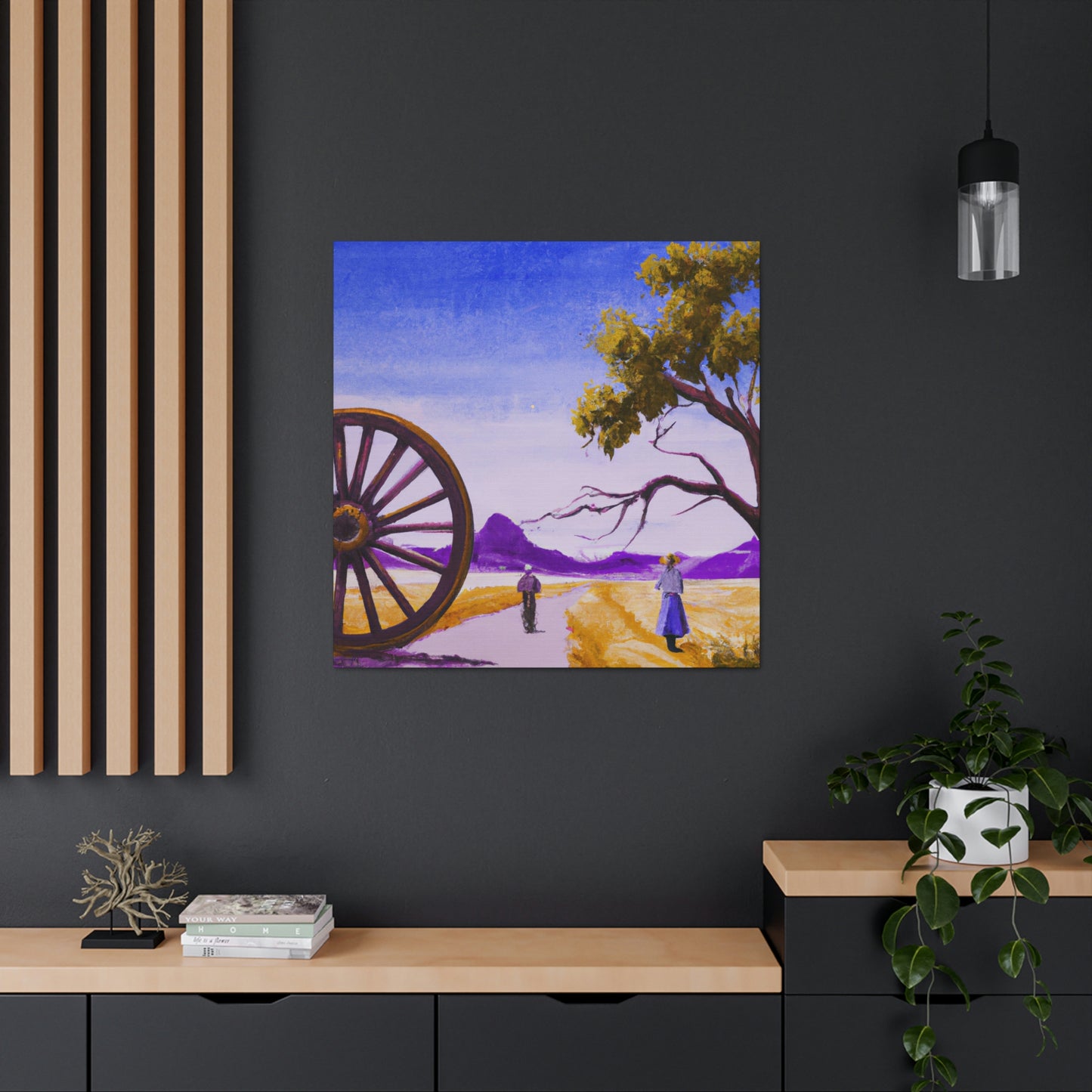 "Wagon Wheel Opulence" - Canvas