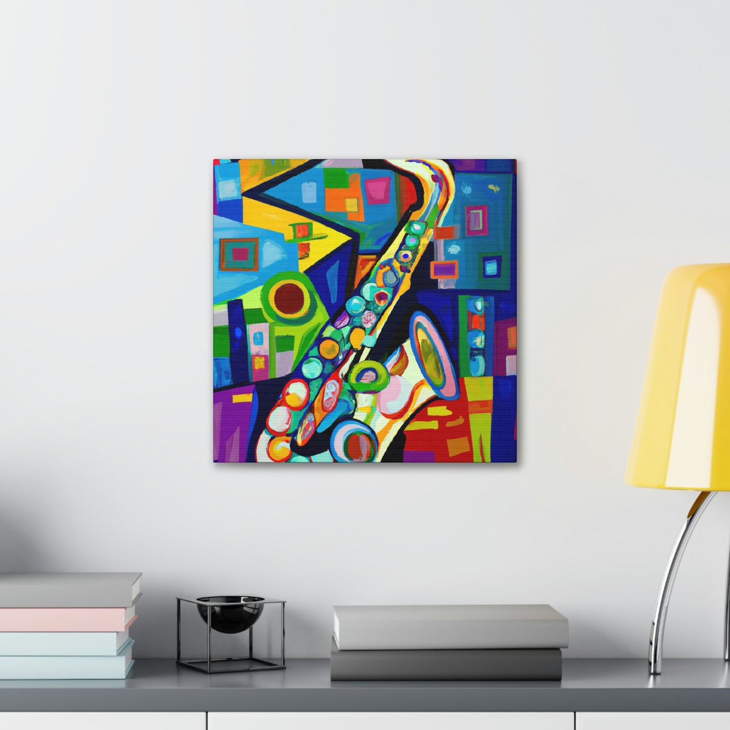 Saxophone in Blue Hues - Canvas