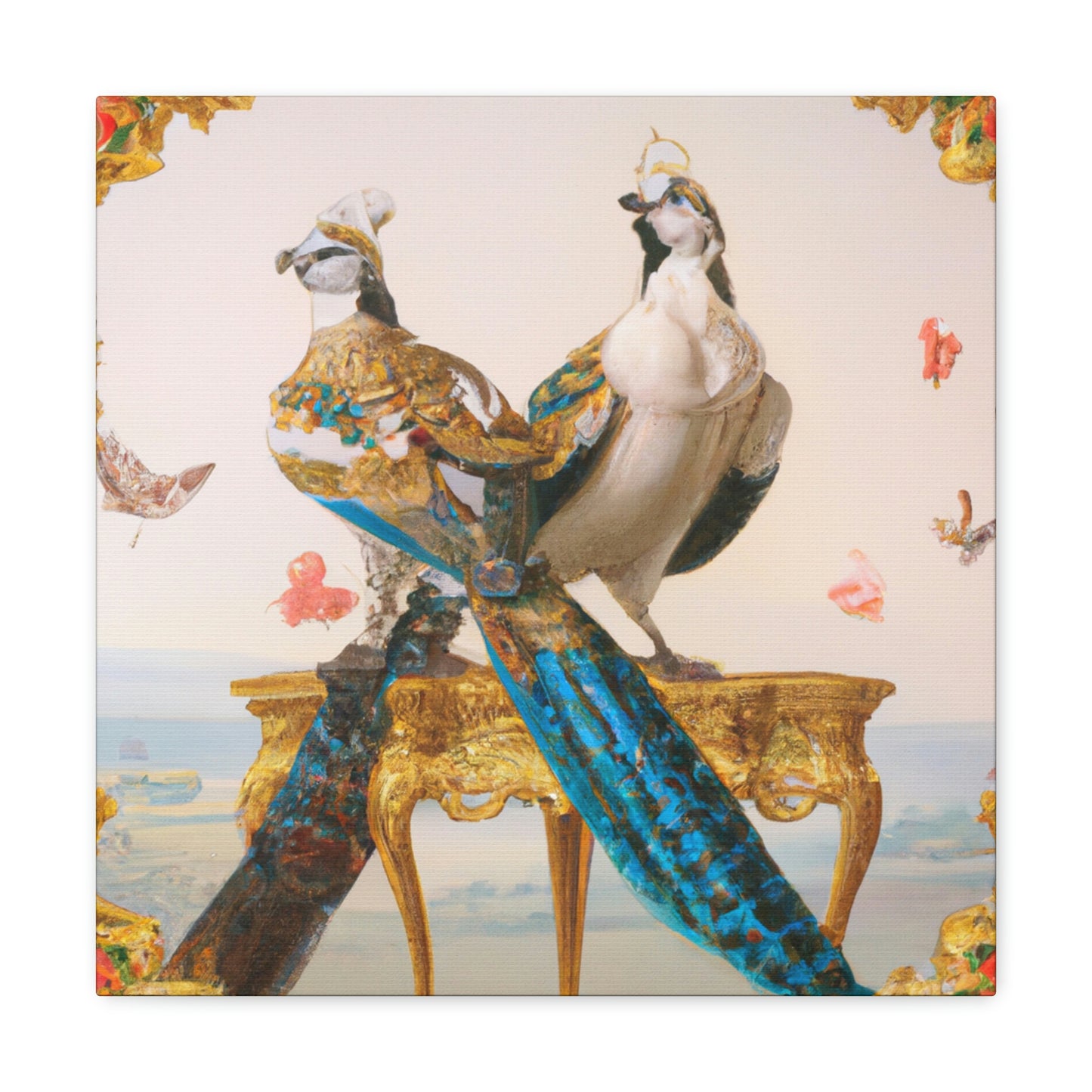 "Birds of the Rococo" - Canvas