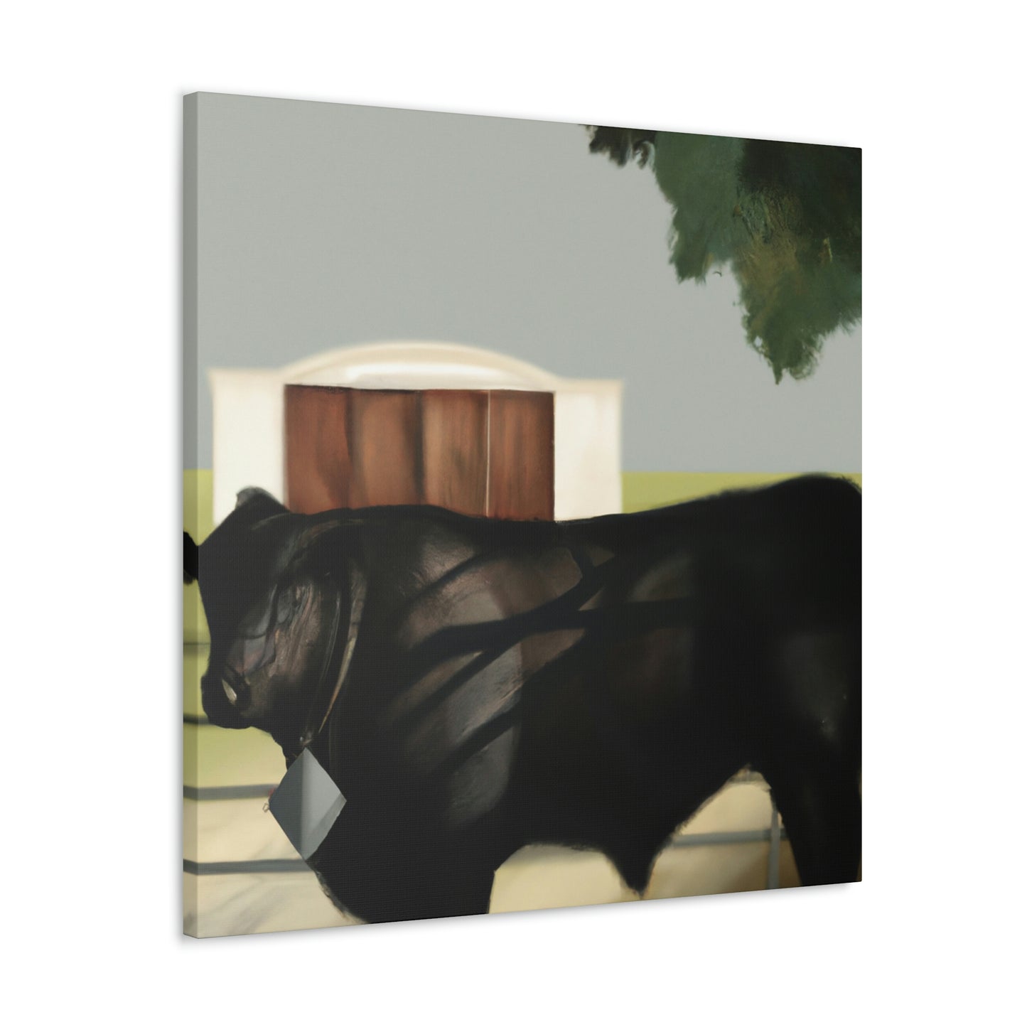 "Black Angus, Art Deco" - Canvas