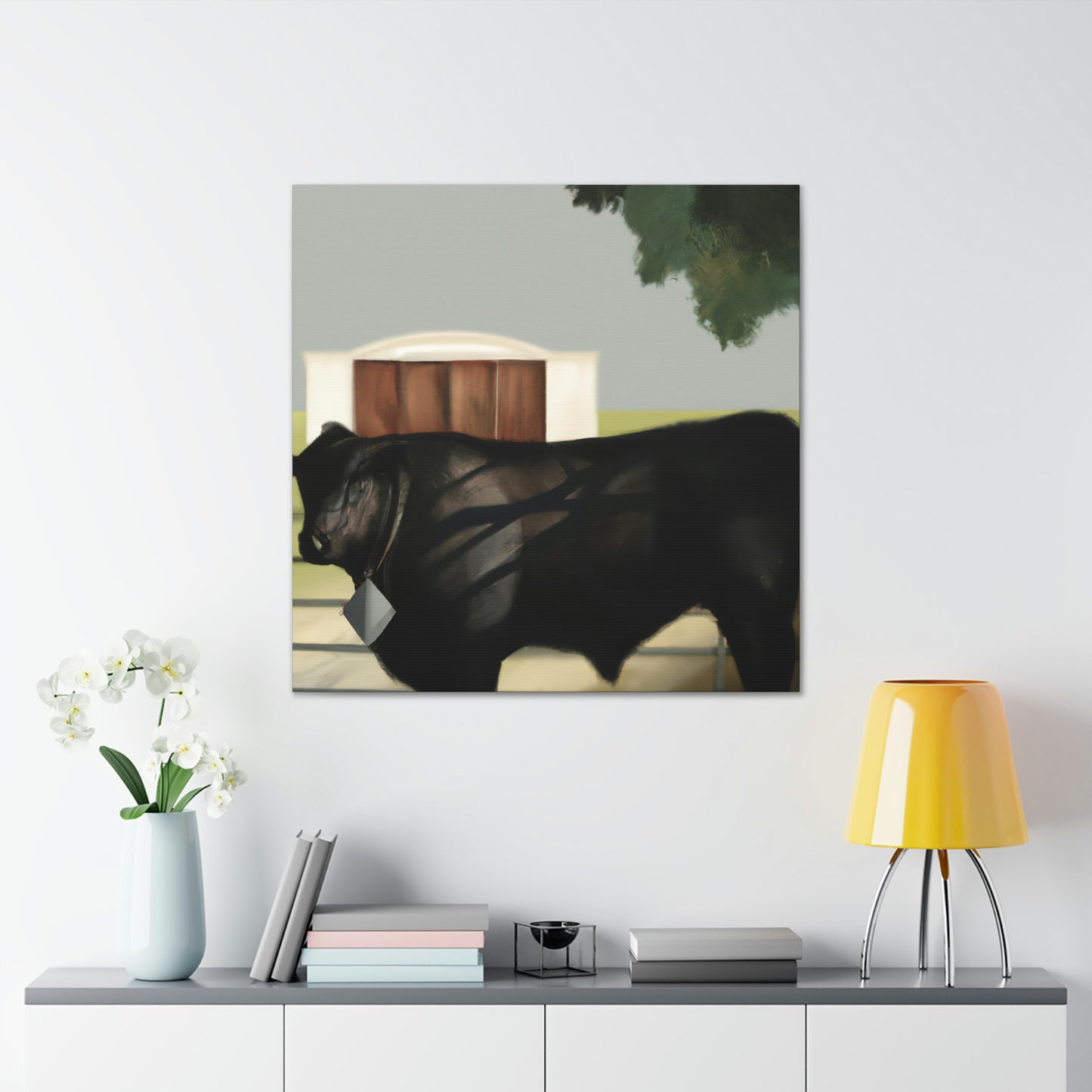 "Black Angus, Art Deco" - Canvas