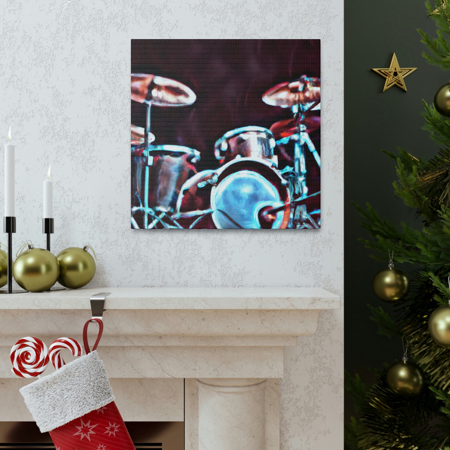 "Rock the Drum Set" - Canvas