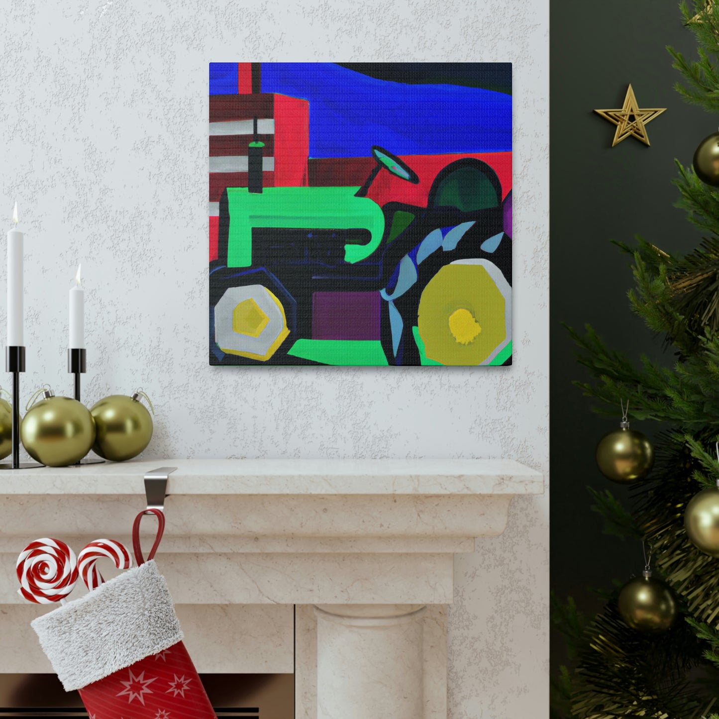 "Tractor Reimagined Deco" - Canvas