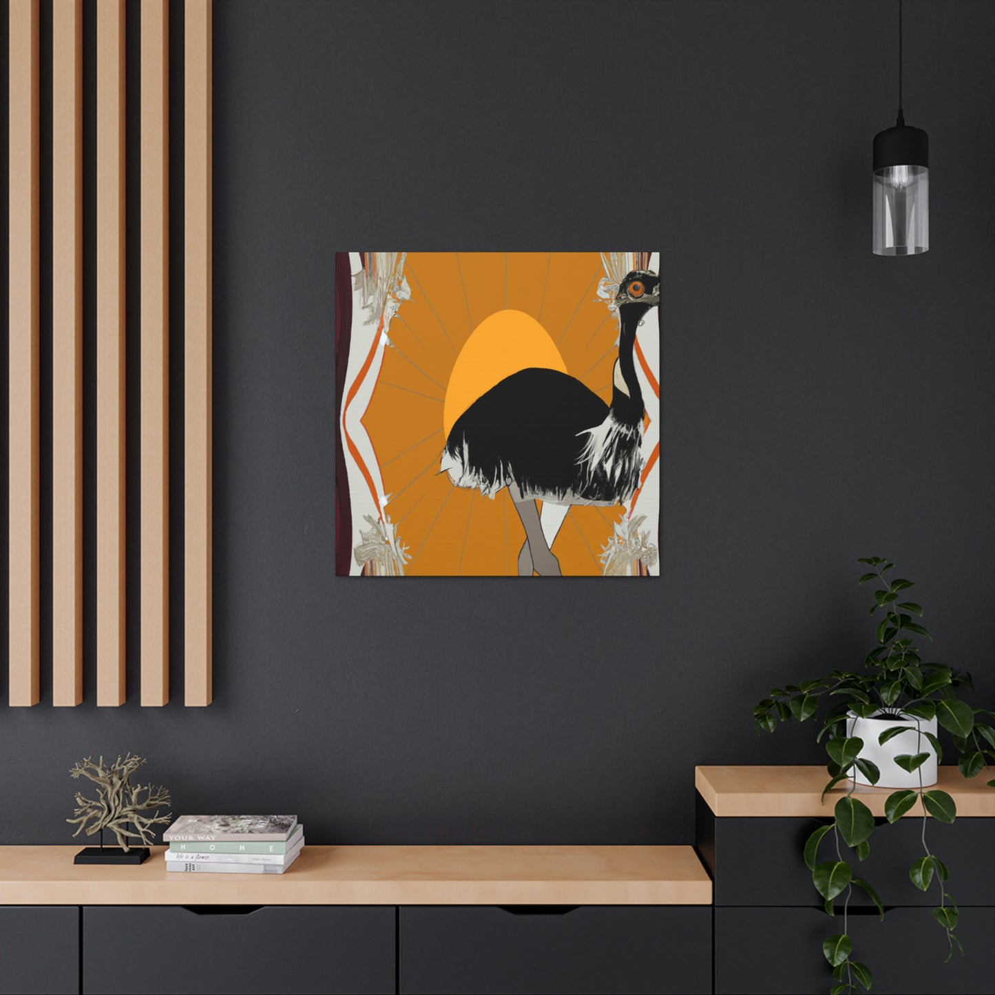 "Emu with Deco Glam" - Canvas