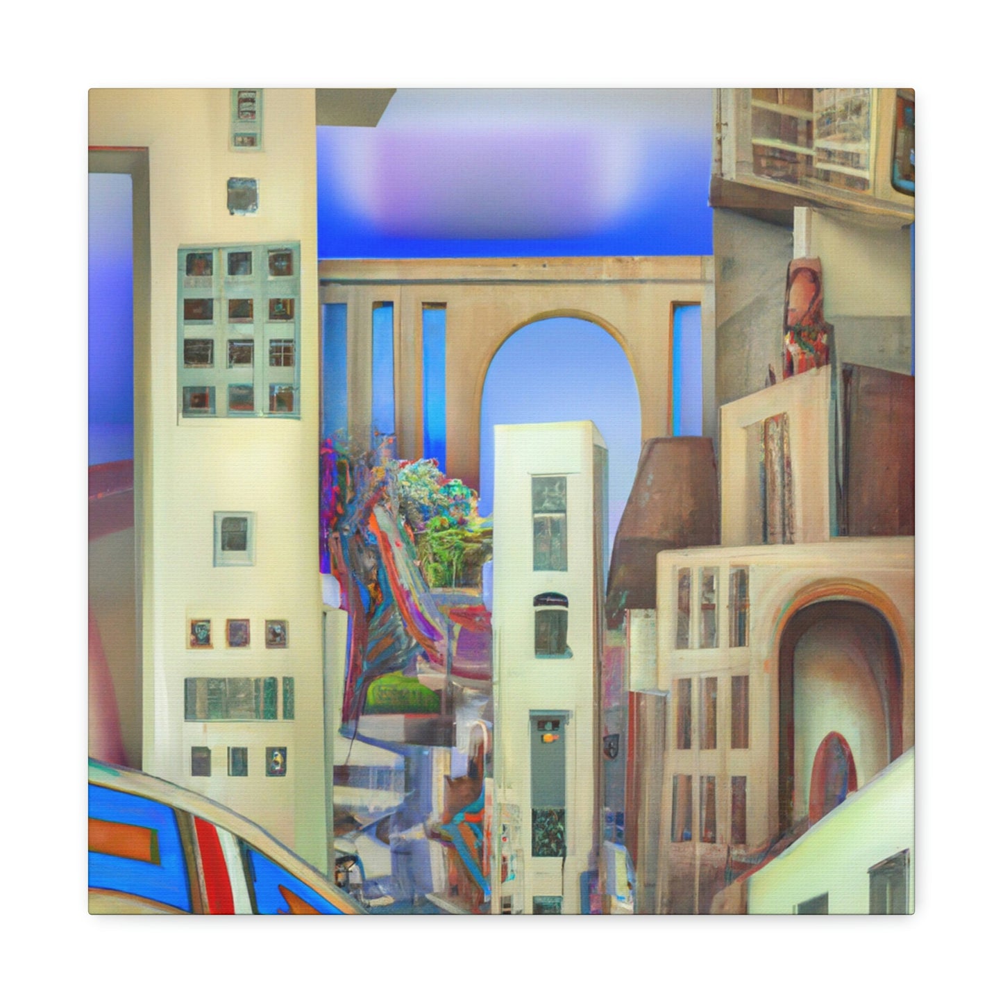 "Art Deco Dreamscape" - Canvas