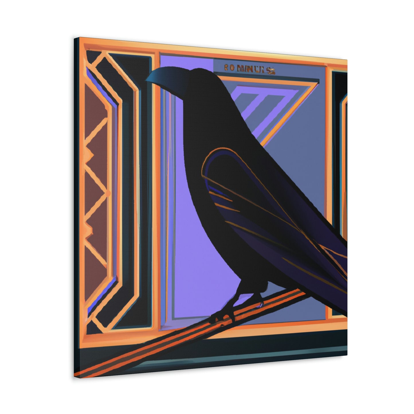 "Crow Over Art Deco." - Canvas