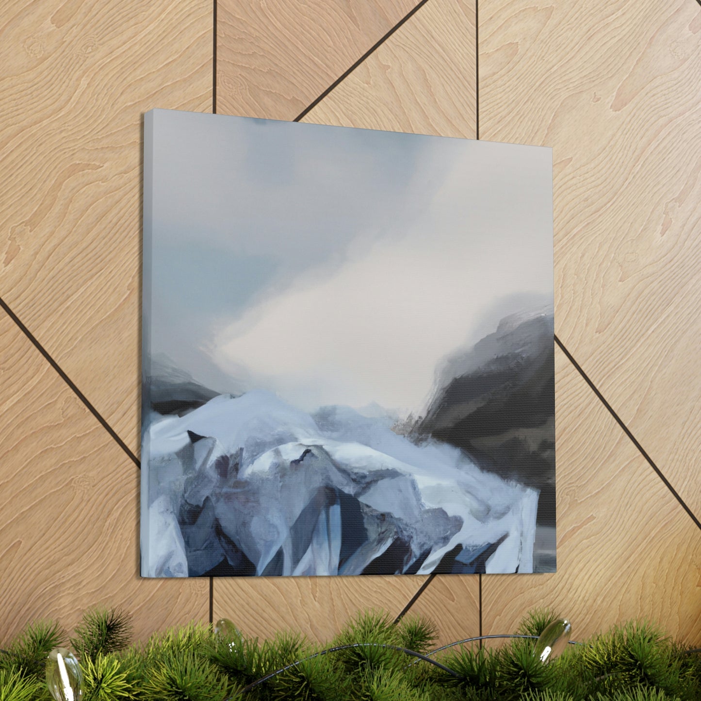 Glacier's Frozen Reflection - Canvas