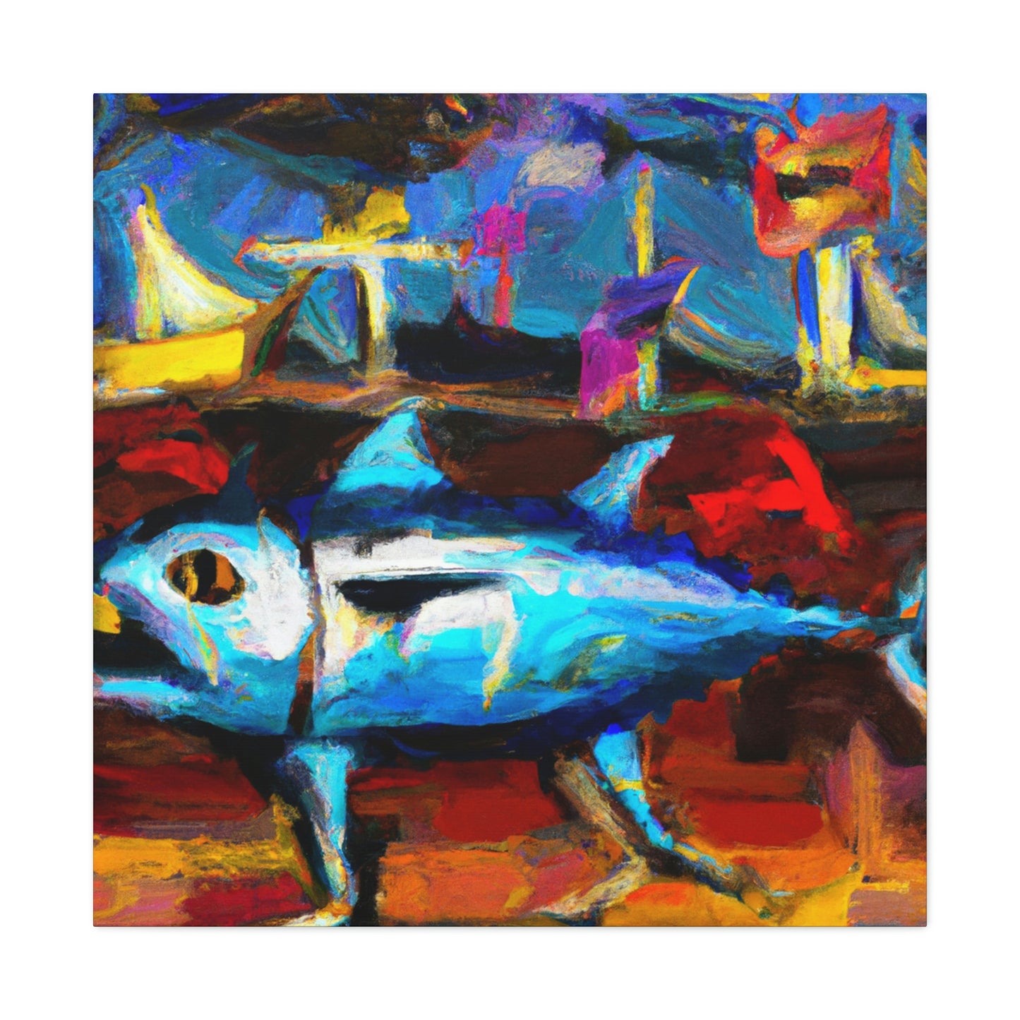 "Tuna: Expressionist Masterpiece" - Canvas