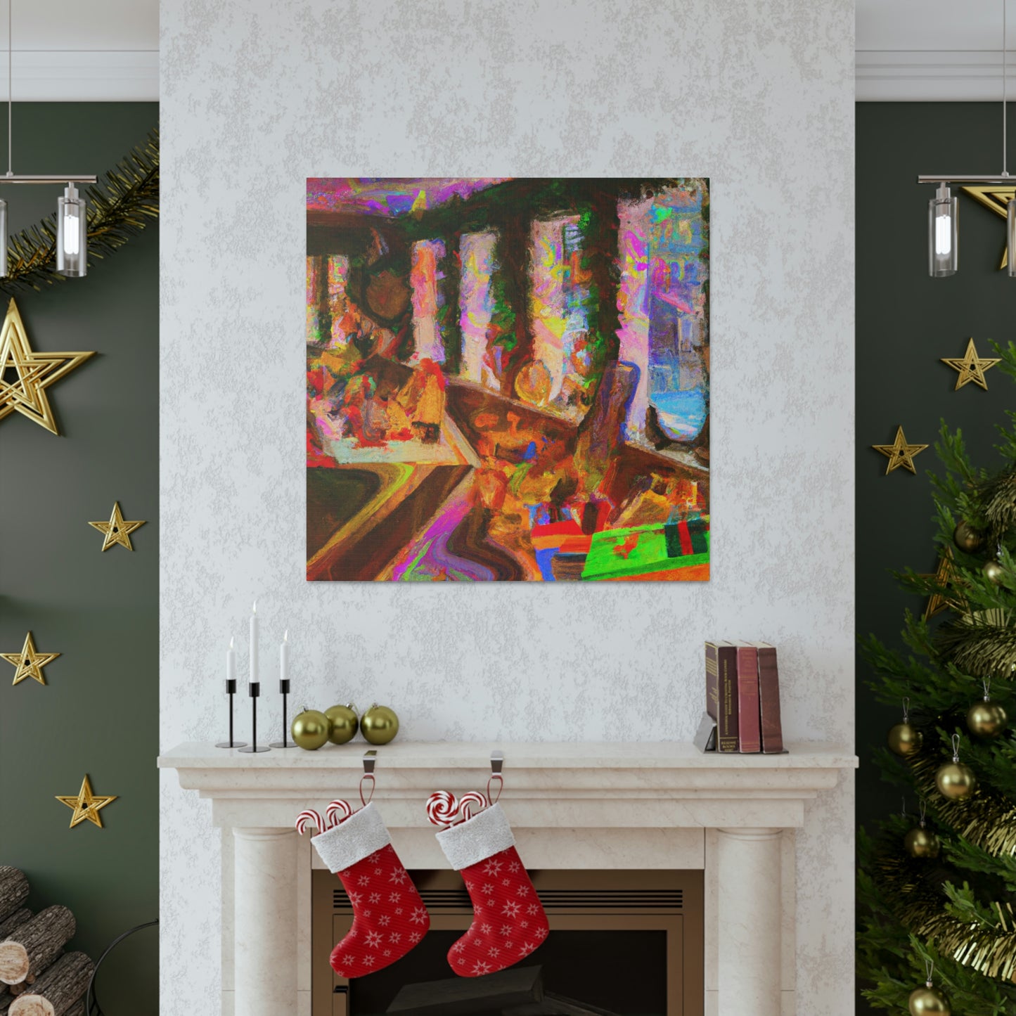 Santa's Workshop Dreaming - Canvas