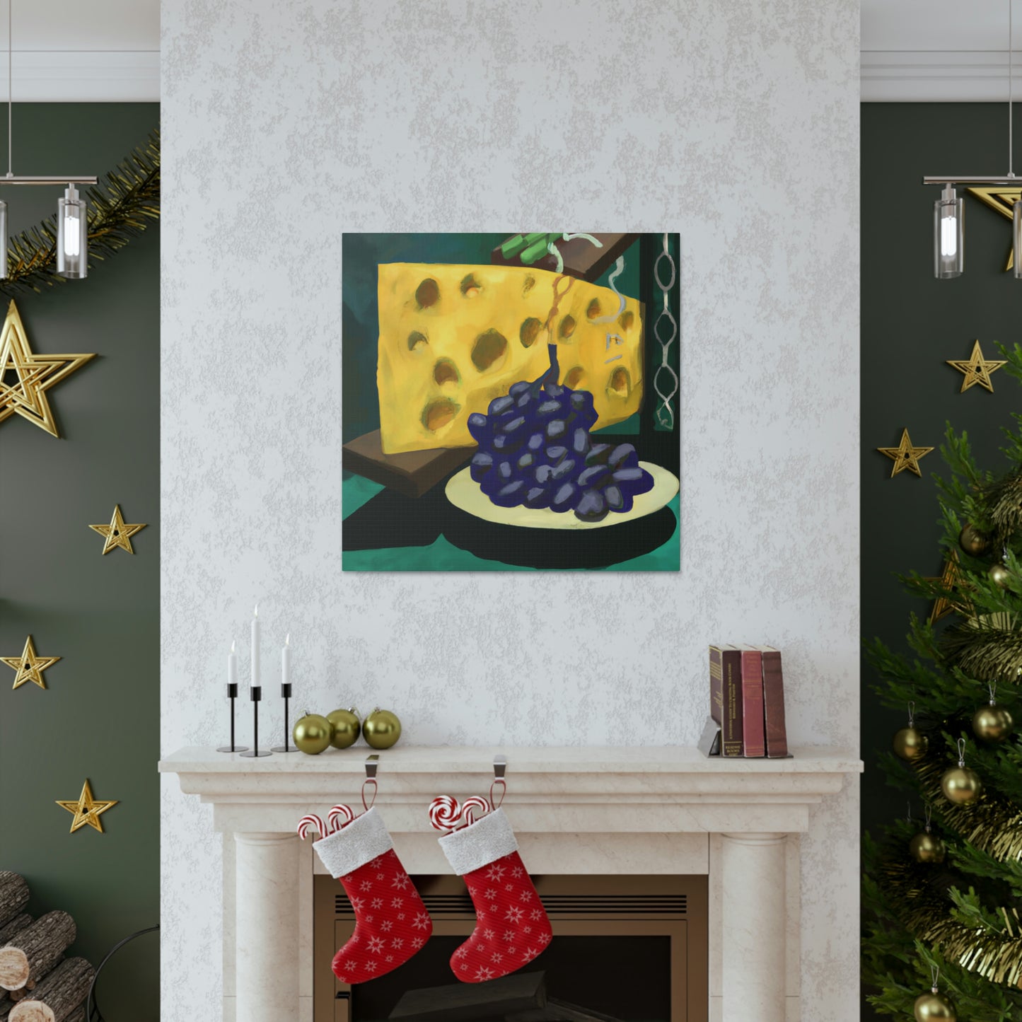 Cheese and Grapes Pop - Canvas