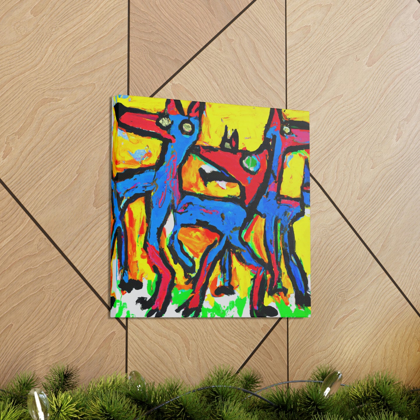 Coyotes in Expressionism - Canvas