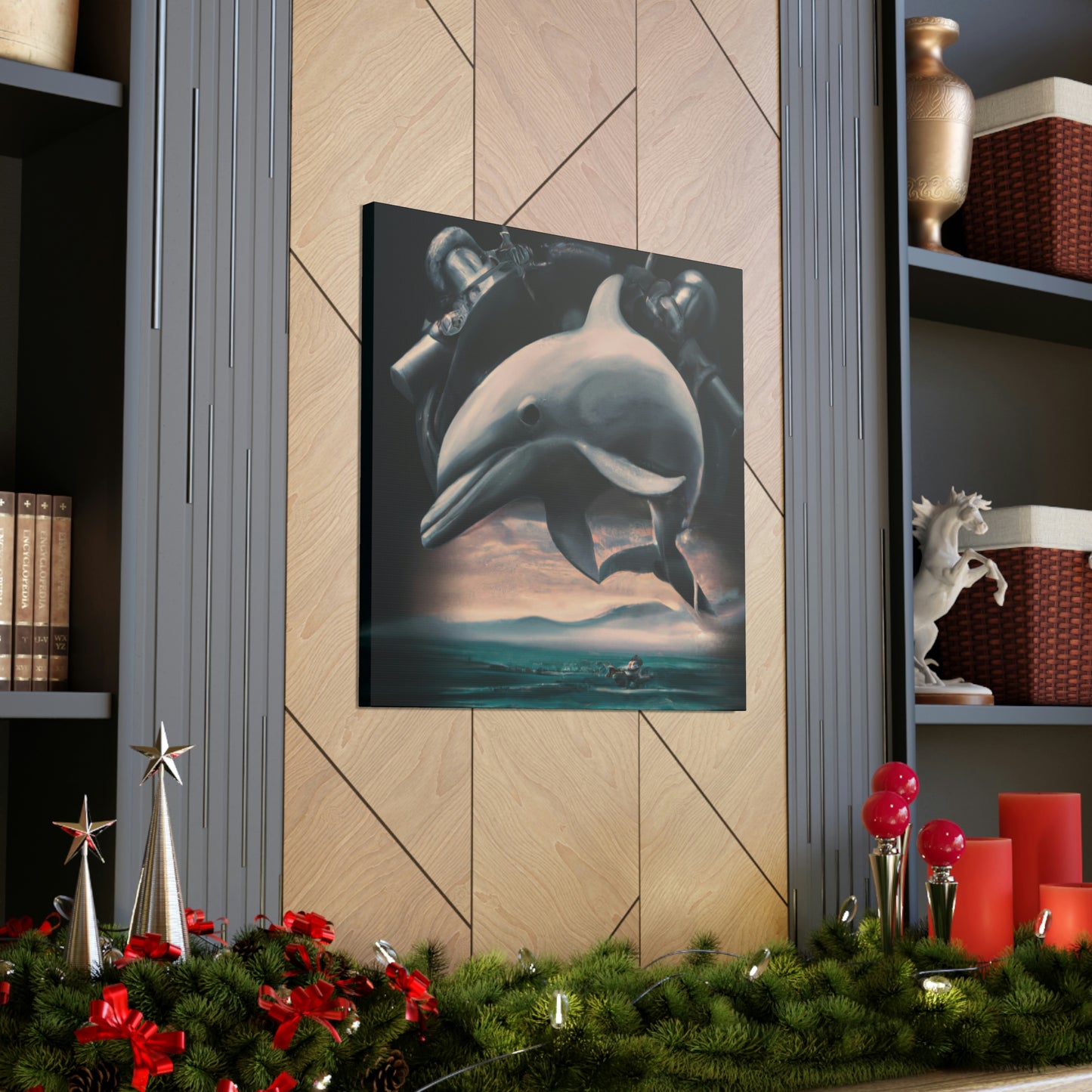 Dolphin's Clockwork Dream - Canvas