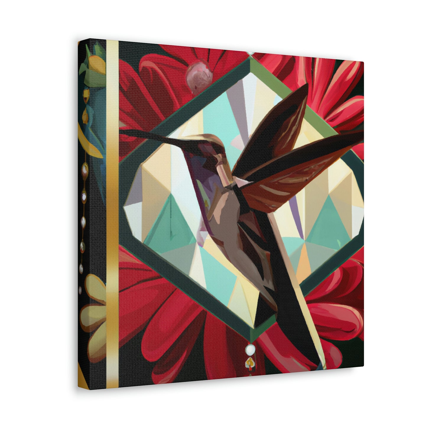 "Ruby-Throated In Flight" - Canvas